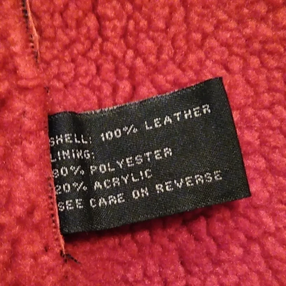 Express Size Small Red Leather Vest